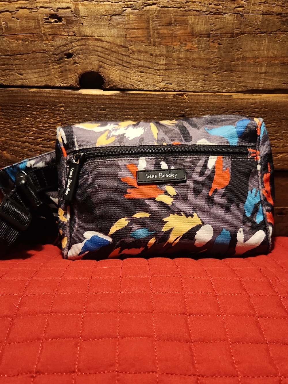 Vera Bradley Floral-Print Waist Bag in Blue, Orange, Yellow & Black